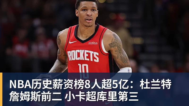 NBA历史薪资榜8人超5亿：杜兰特詹姆斯前二 小卡超库里第三